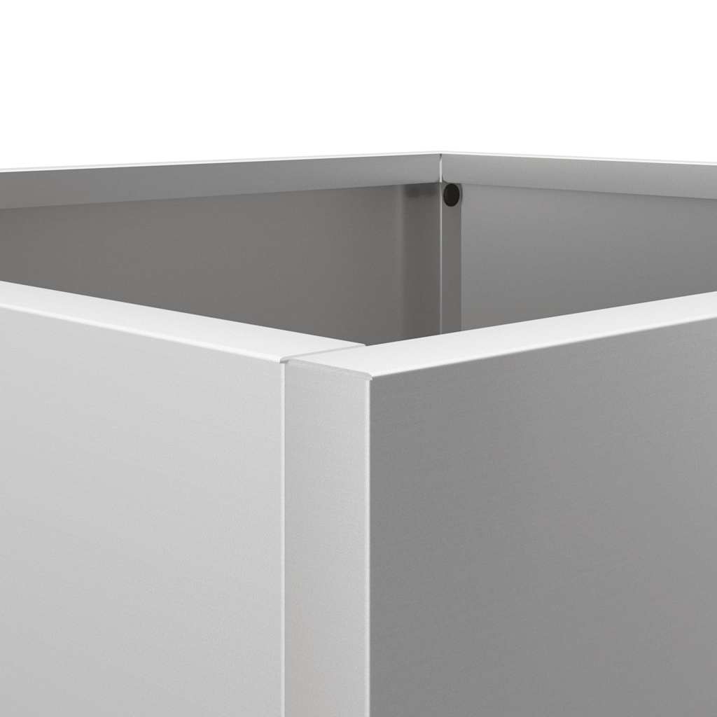 Planters 2 pcs Silver 49x47x46 cm Galvanised Steel