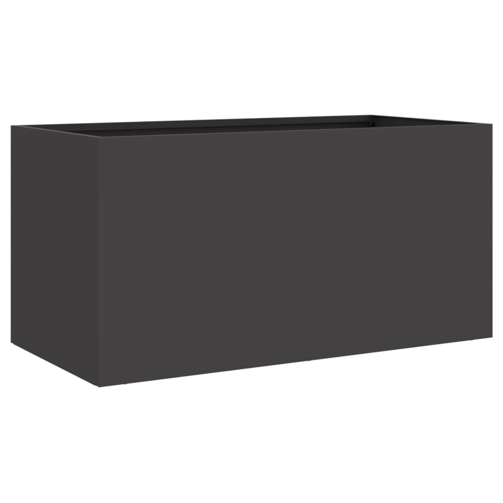 Planter Black 62x30x29 cm Steel