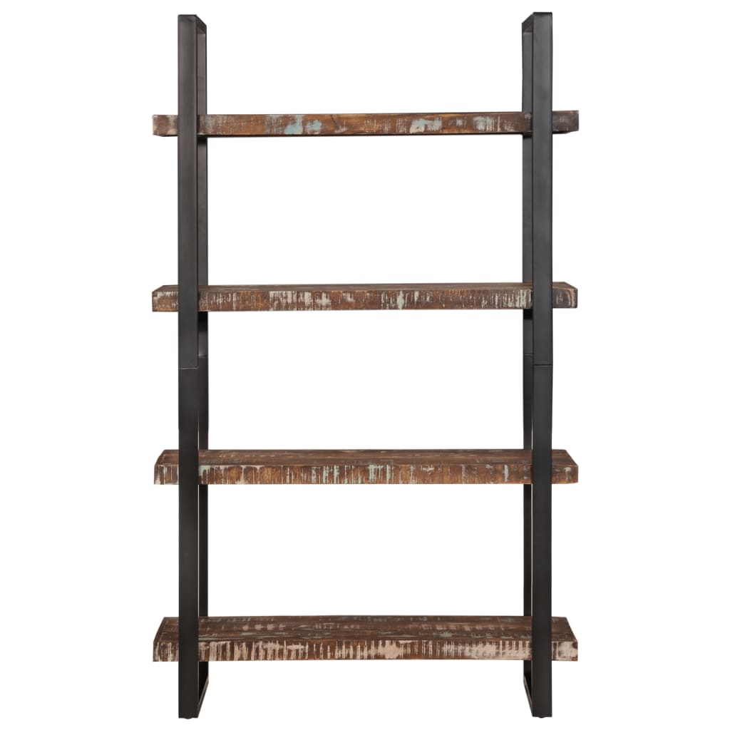 Bookcase 4-Tier 110x40x180 cm Solid Wood Reclaimed and Iron