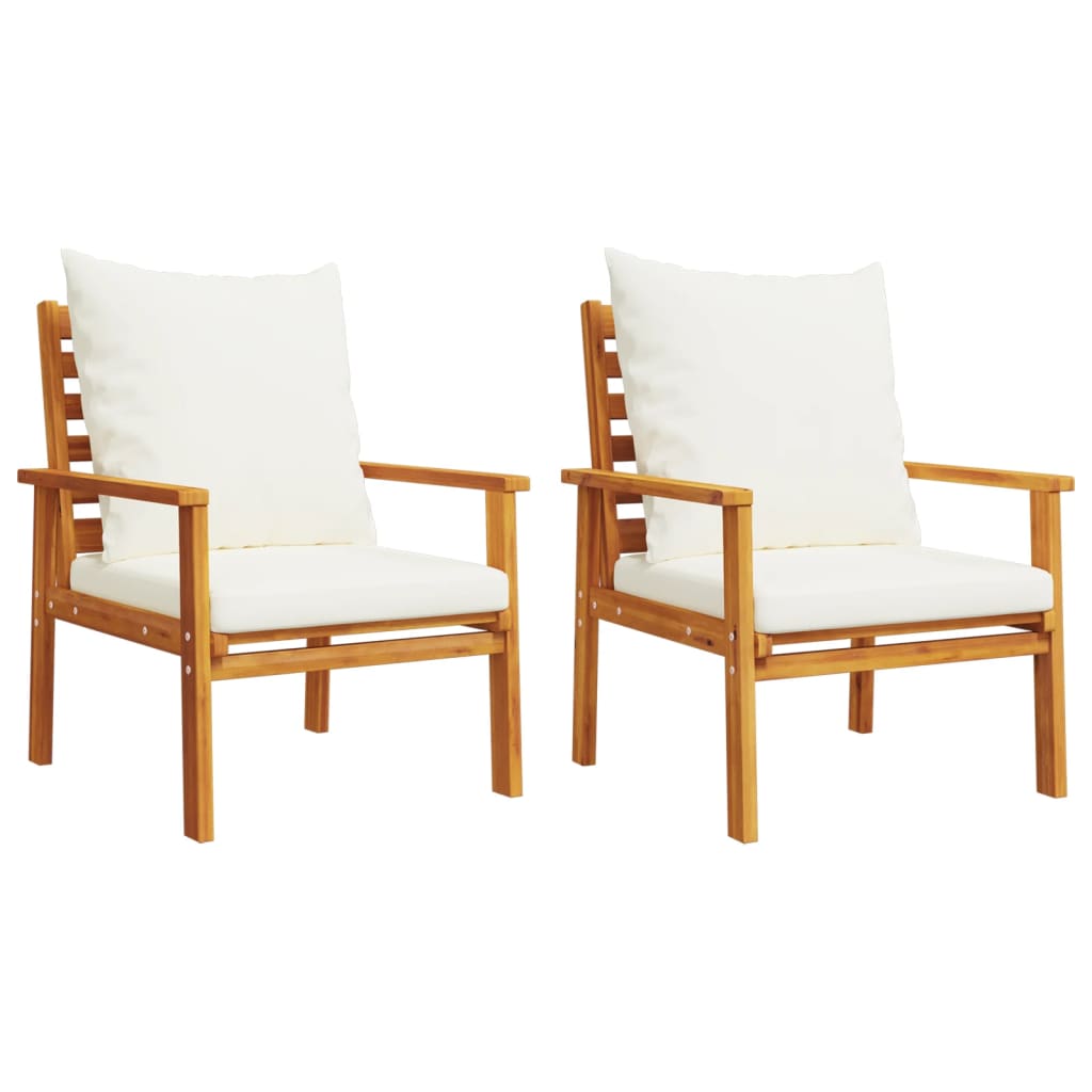 3 Piece Garden Lounge Set with Cushions Solid Wood Acacia