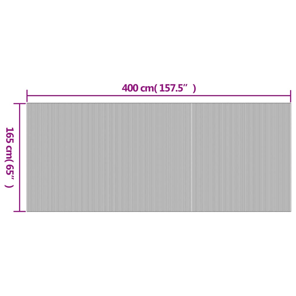 Room Divider Light Natural Width 400 cm Height 165 cm Bamboo