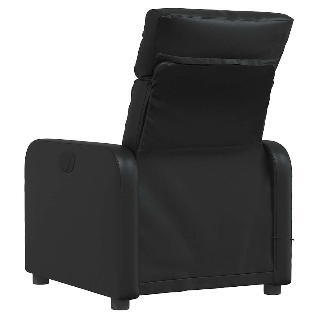 Massage Recliner Chair Black Faux Leather