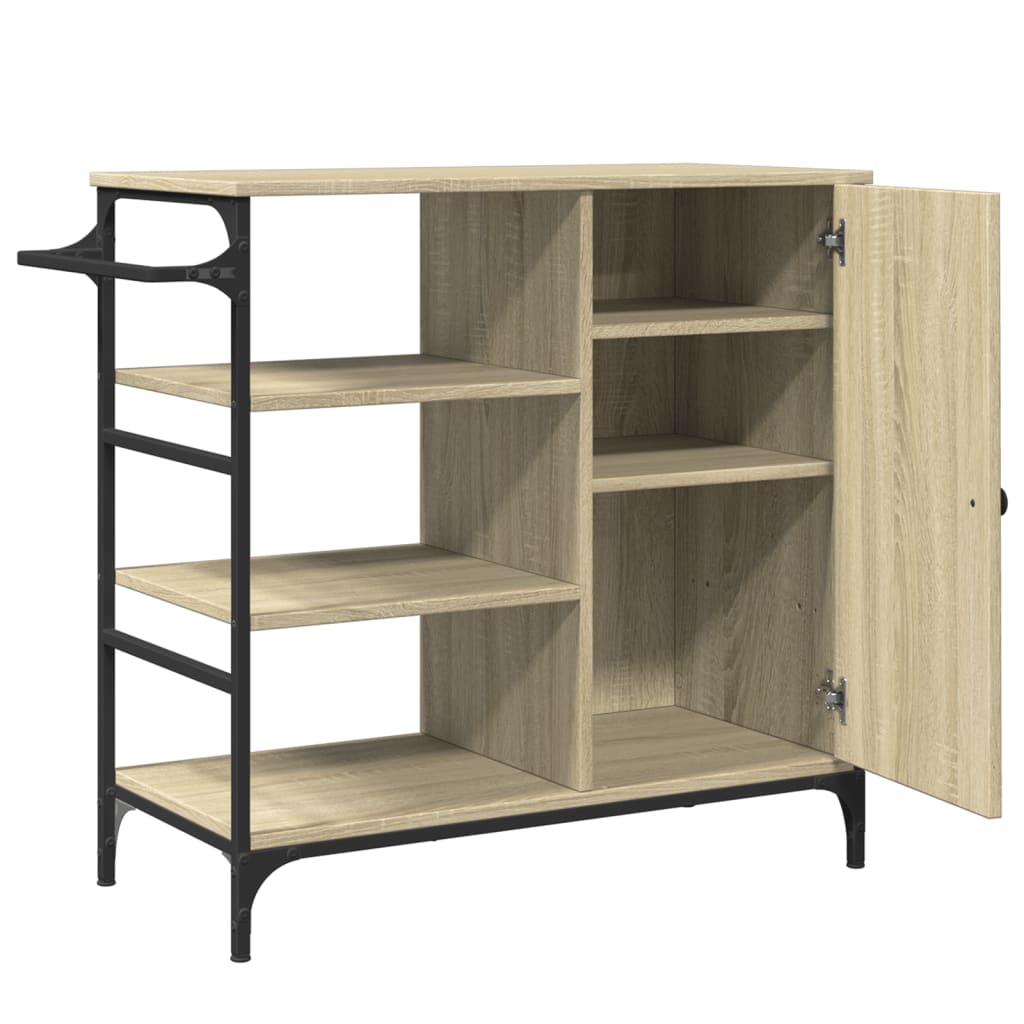 Kitchen Trolley Sonoma Oak 87.5x38.5x84.5 cm Engineered Wood