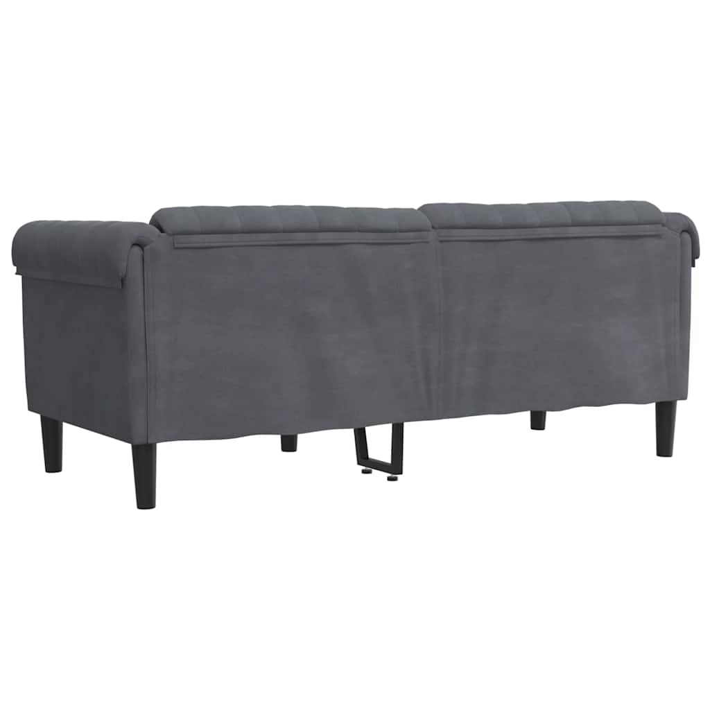Sofa 2-Seater Dark Grey Velvet