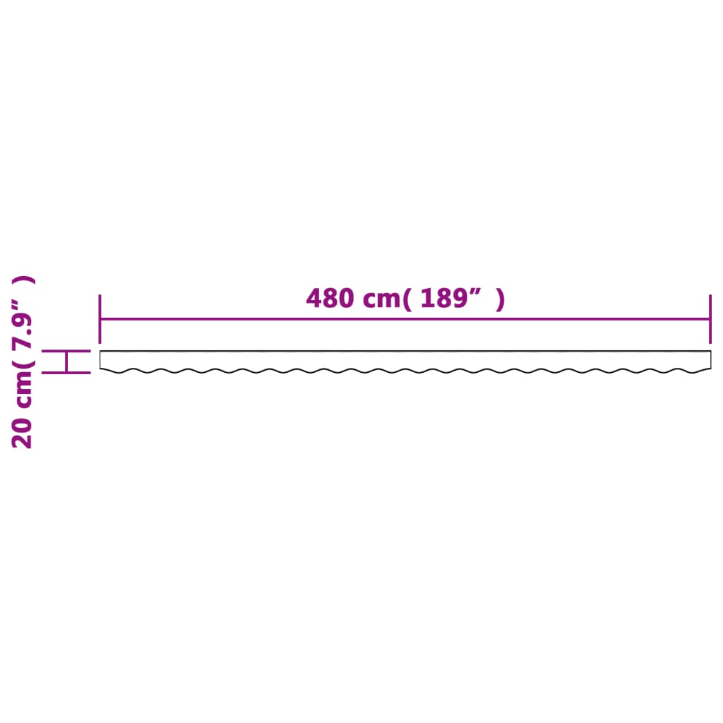Replacement Fabric for Awning Valance Cream Stripe 5 m