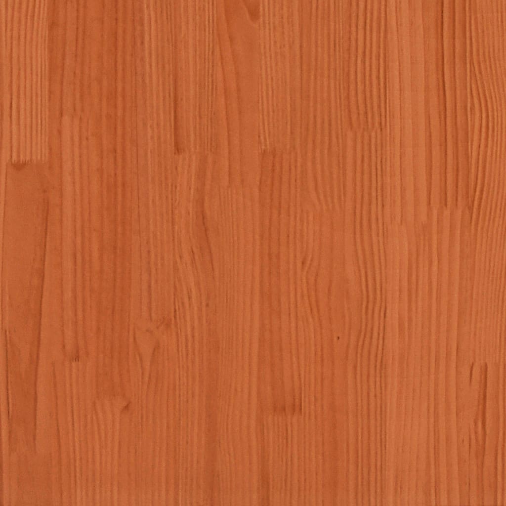 Bed Frame without Mattress Wax Brown 150x200 cm Solid Wood Pine