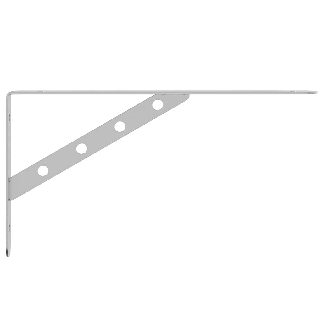 Shelf Brackets 4 pcs 30x2.5x15.5 cm Silver Stainless Steel