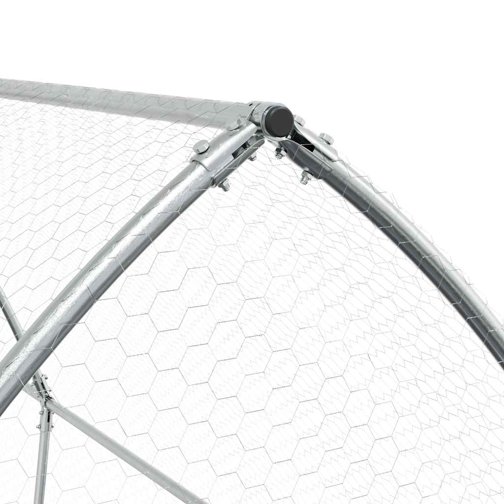 Chicken Cage Silver 400x105x182 cm Galvanised Steel