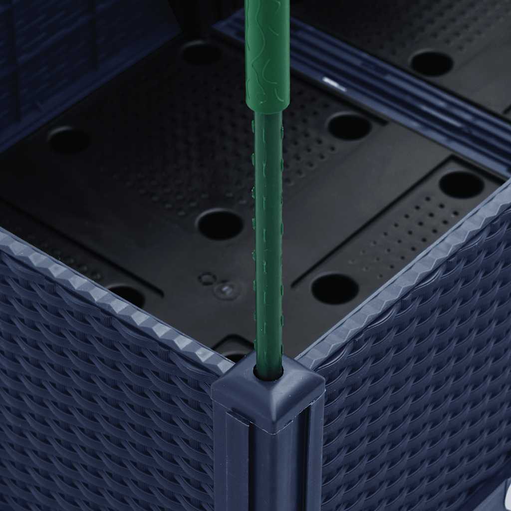 Garden Planter with Trellis Blue Grey 120x40x142.5 cm PP