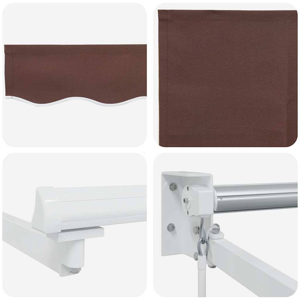 Manual Retractable Awning Brown 300x250 cm