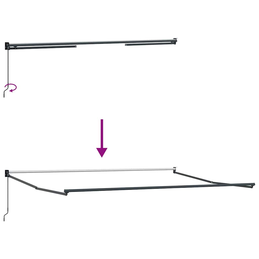 Manual Retractable Awning Brown 400x300 cm