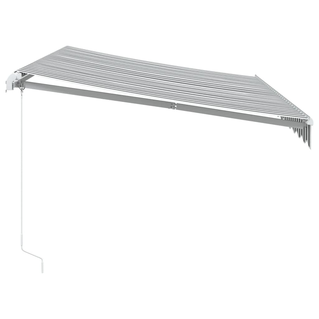 Manual Retractable Awning Anthracite&White 350x250 cm