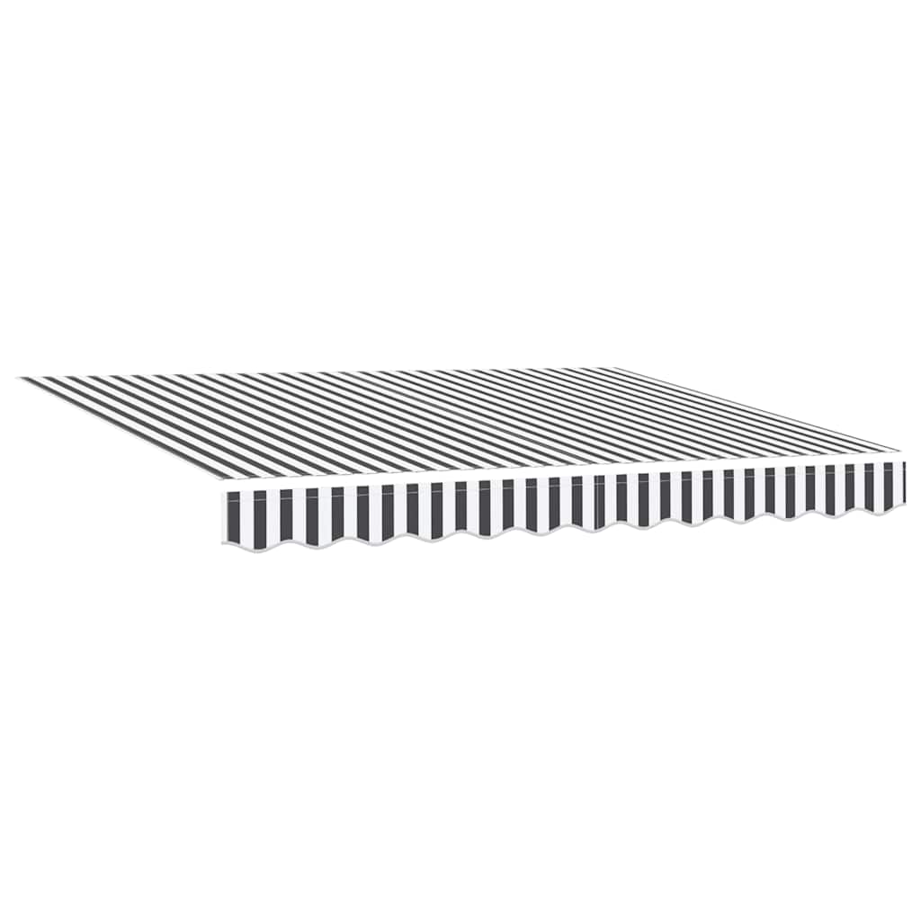 Retractable Awning Anthracite and White 3x2.5 m Fabric&Aluminium