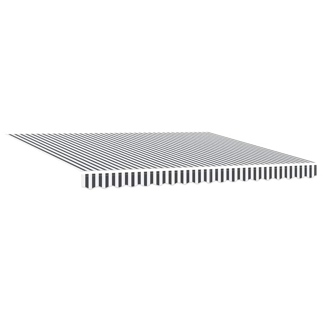 Retractable Awning Anthracite and White 4x3 m Fabric&Aluminium