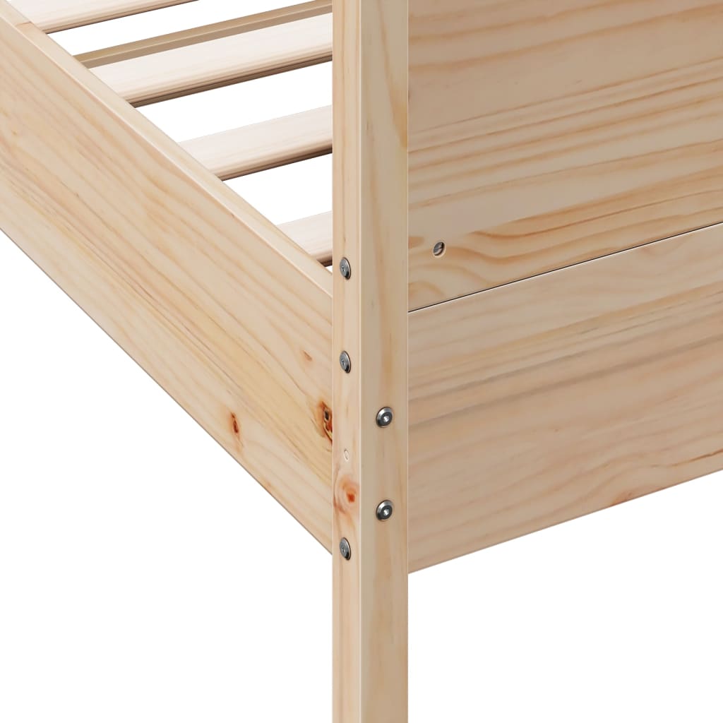 Bed Frame with Headboard 180x200 cm Solid Wood Pine
