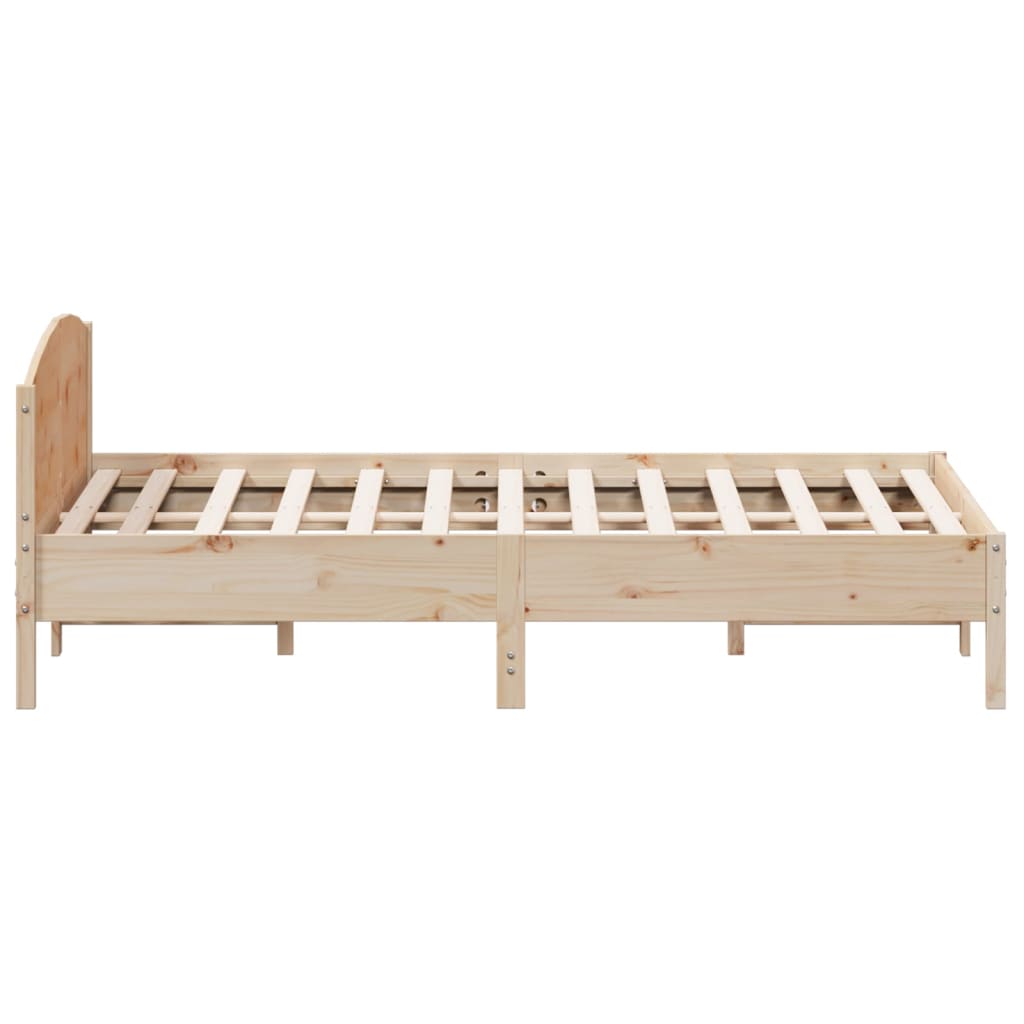 Bed Frame with Headboard 180x200 cm Solid Wood Pine