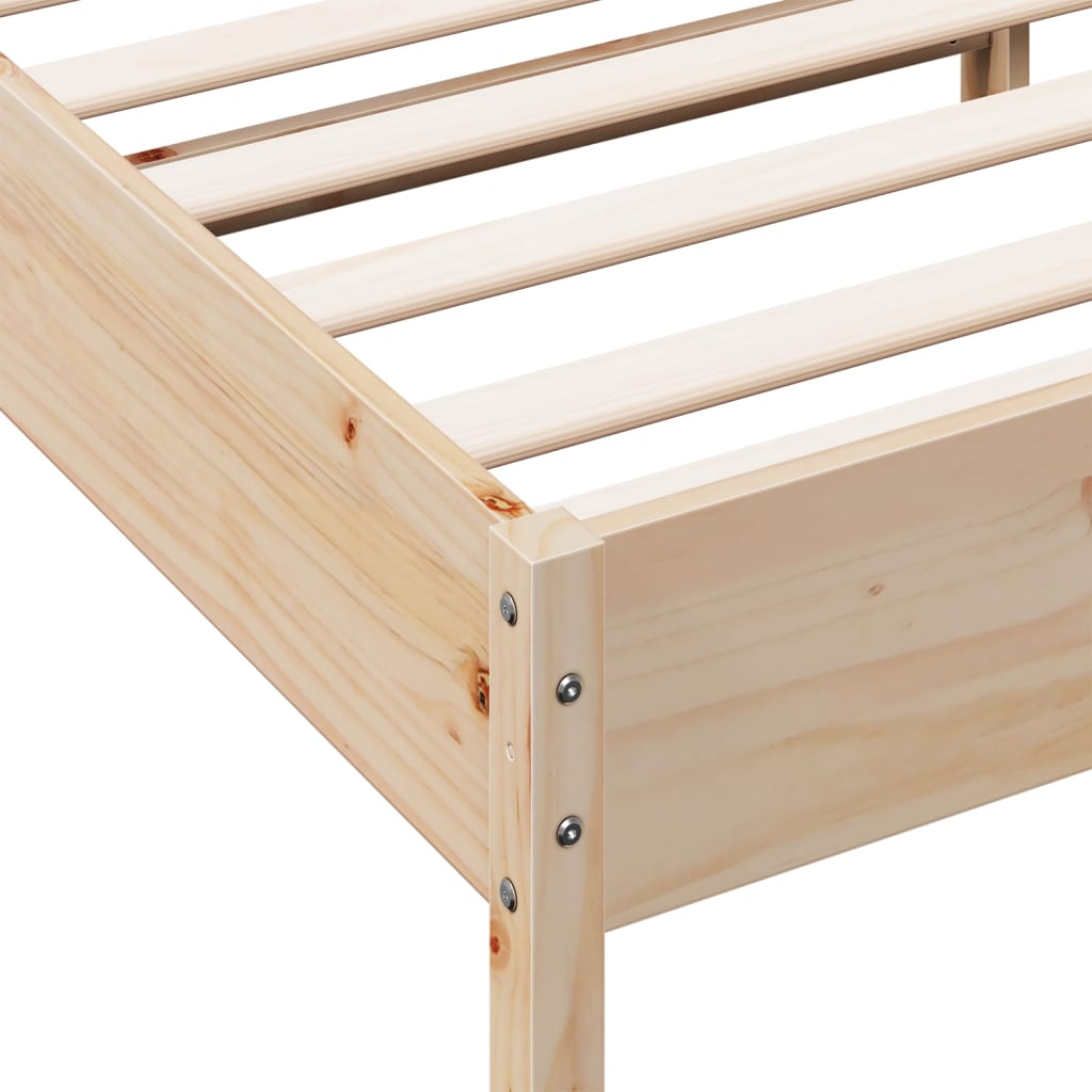 Bed Frame with Headboard 180x200 cm Solid Wood Pine