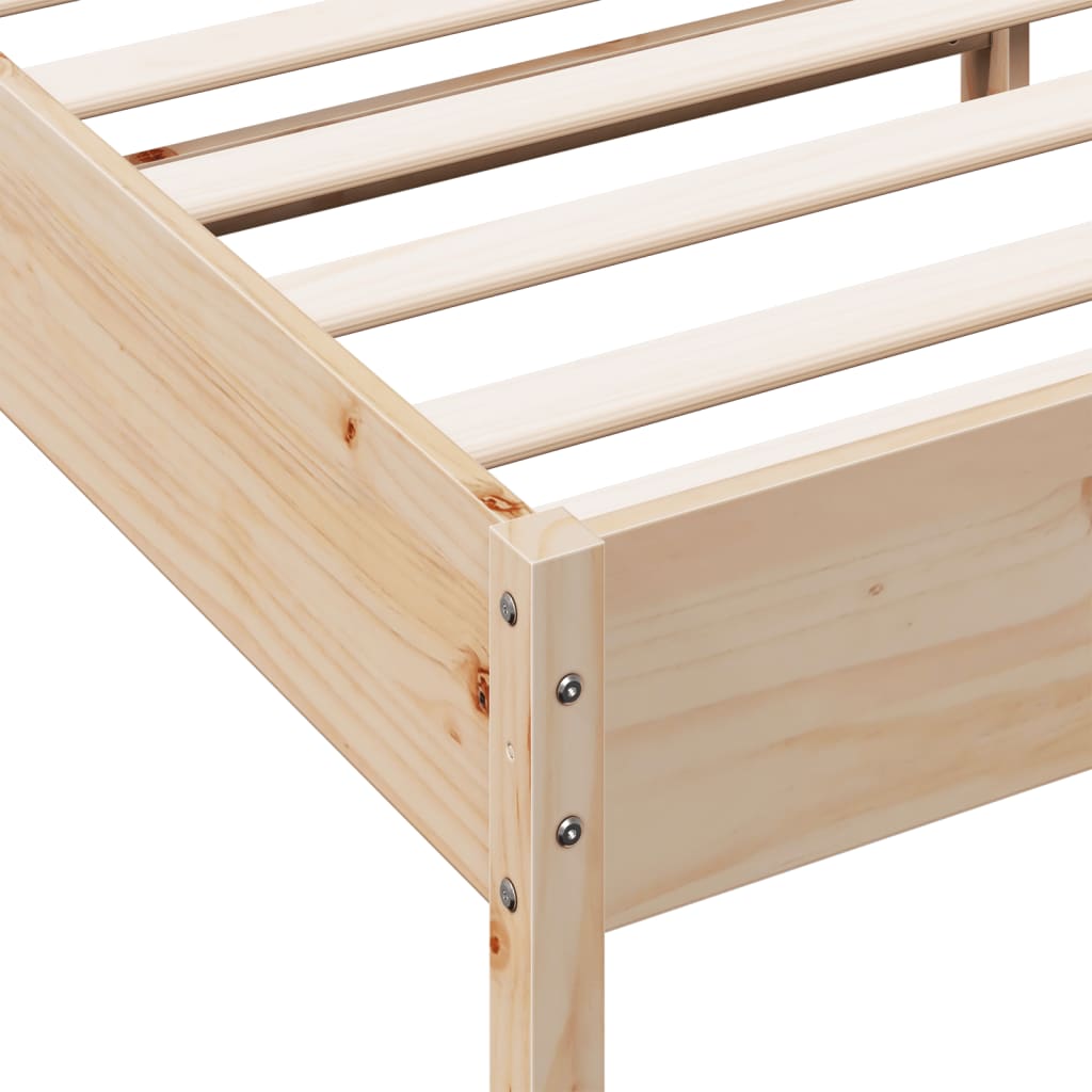 Bed Frame with Headboard 180x200 cm Solid Wood Pine
