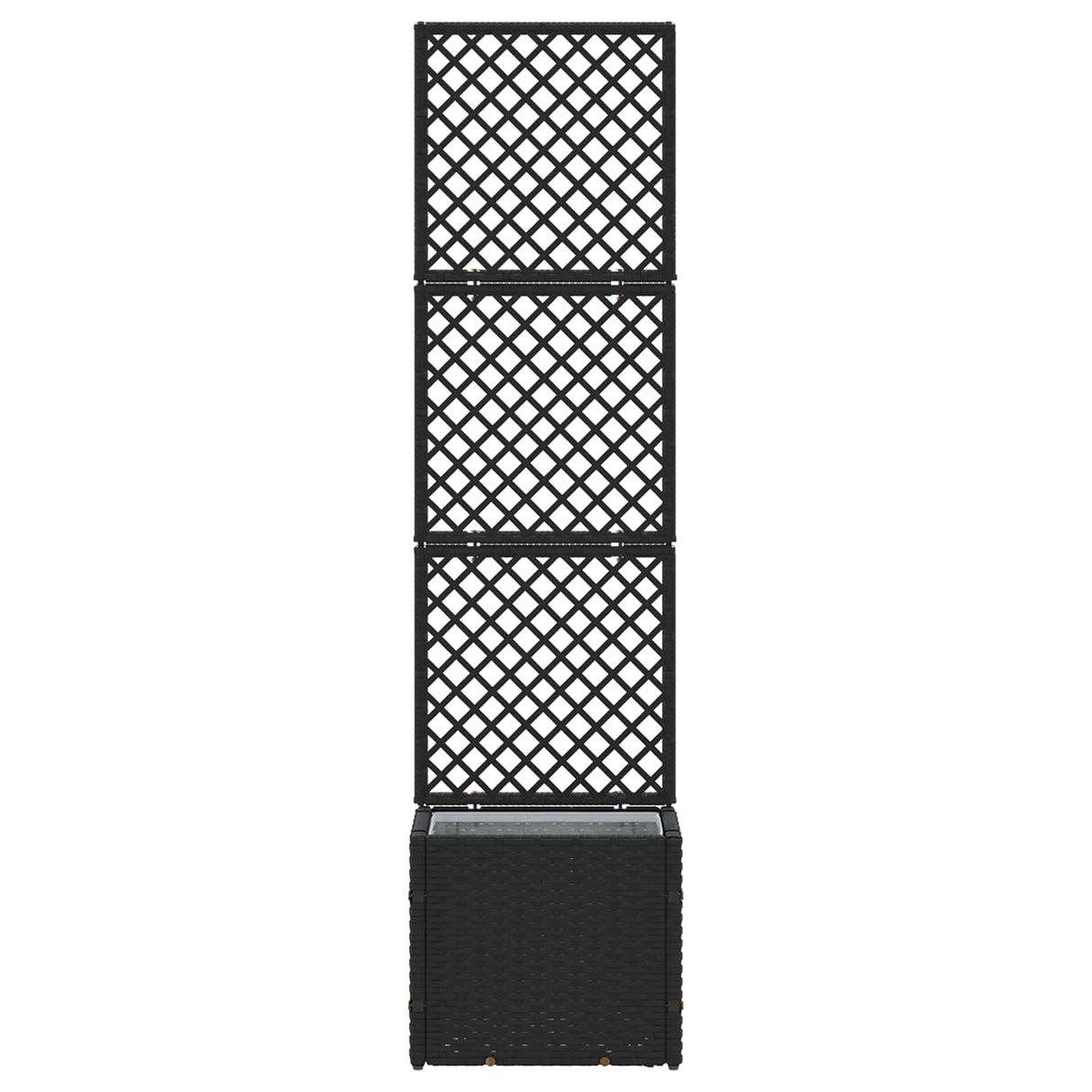 Garden Trellis Planter Black 35 x 30 x 135 cm Metal