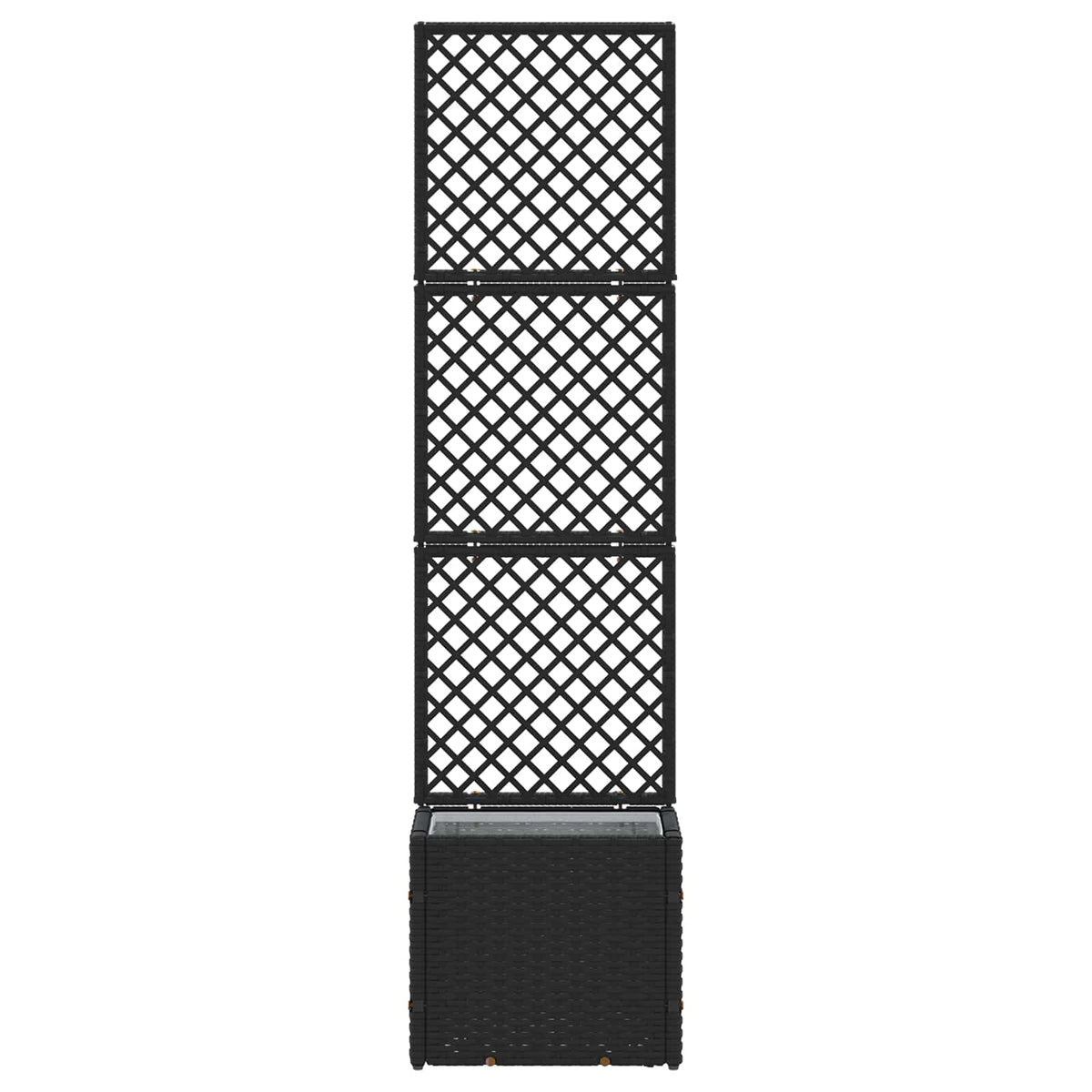 Garden Trellis Planter Black 35 x 30 x 135 cm Metal