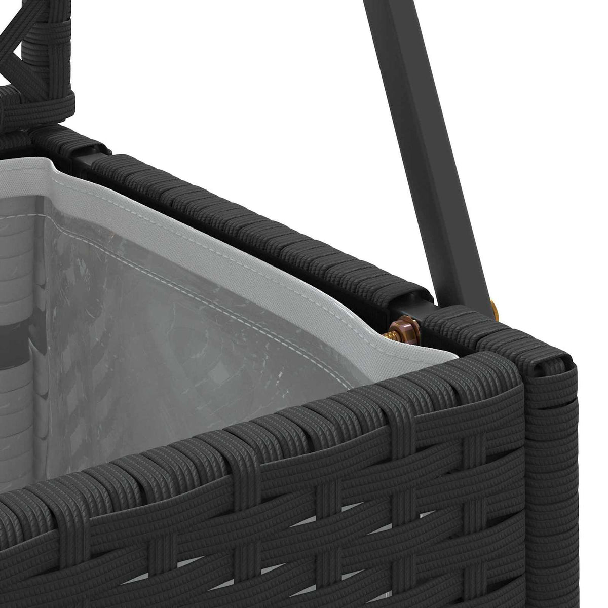 Garden Trellis Planter Black 105 x 30 x 170 cm Metal