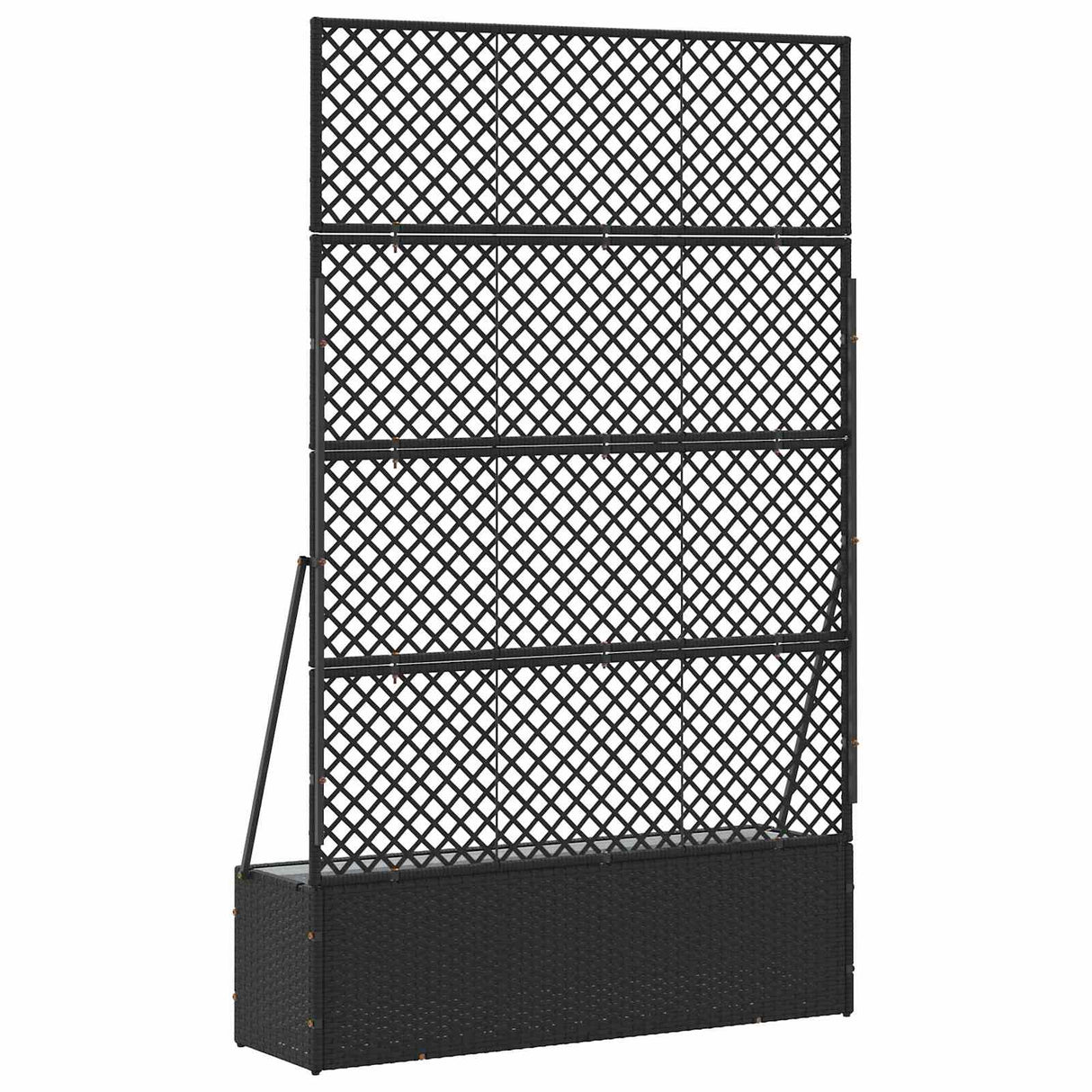 Garden Trellis Planter Black 105 x 30 x 170 cm Metal
