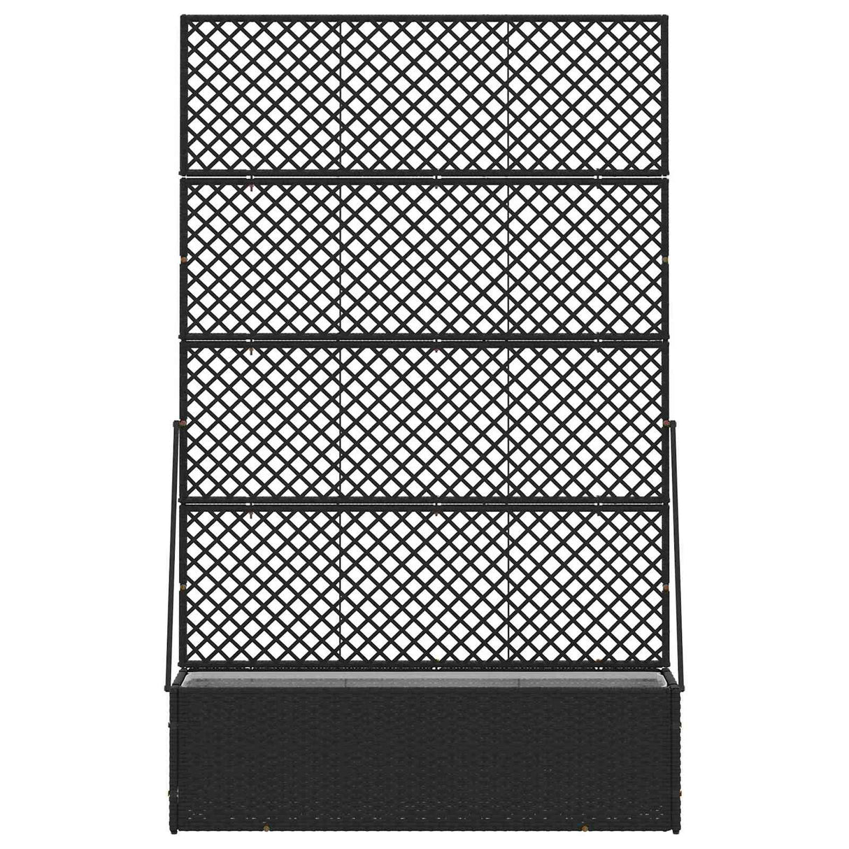 Garden Trellis Planter Black 105 x 30 x 170 cm Metal