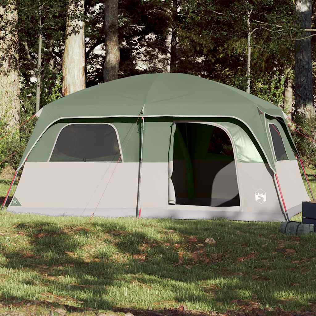 Family Tent Cabin 8-Person Green Waterproof