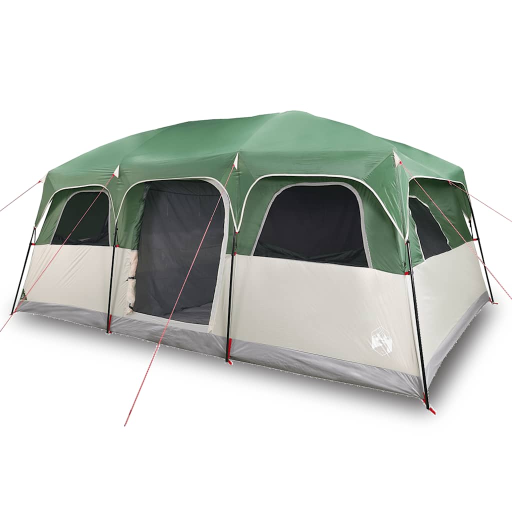 Family Tent Cabin 10-Person Green Waterproof