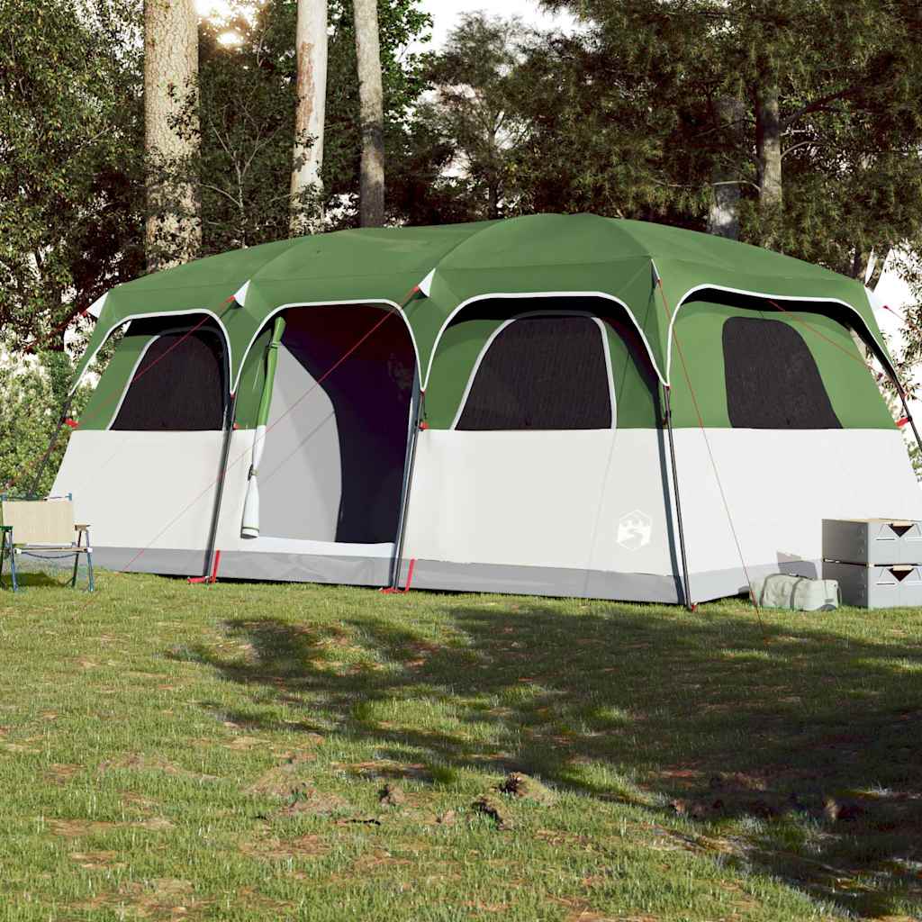 Family Tent Cabin 10-Person Green Waterproof