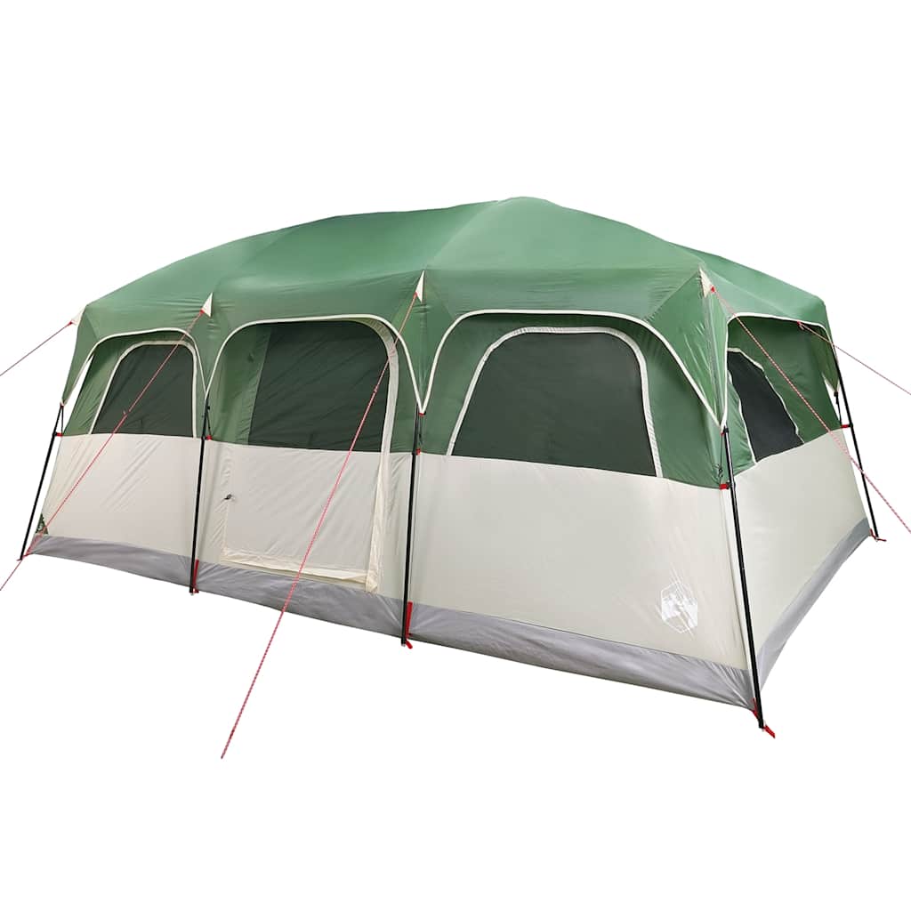 Family Tent Cabin 10-Person Green Waterproof