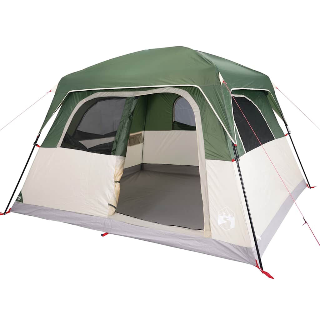 Family Tent Cabin 6-Person Green Waterproof