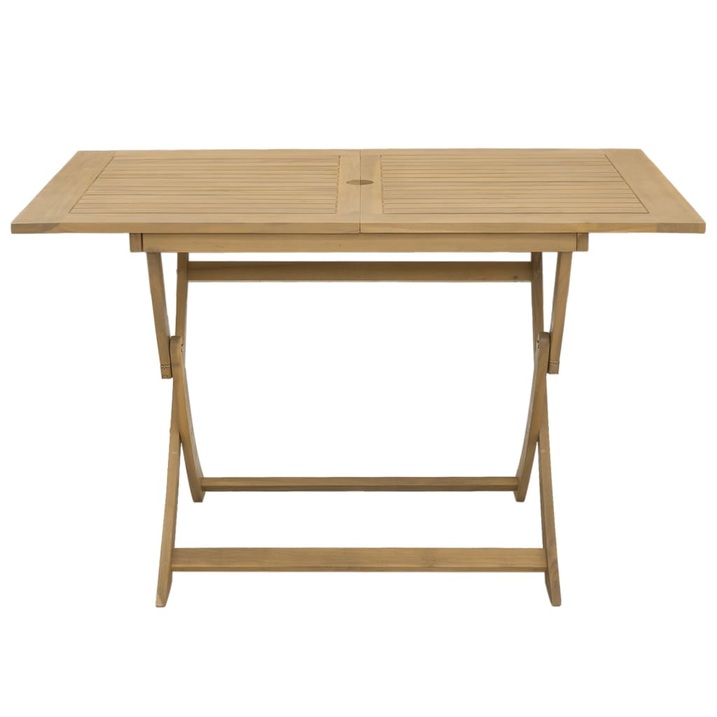Folding Garden Table 120x70x75 cm Solid Wood Acacia