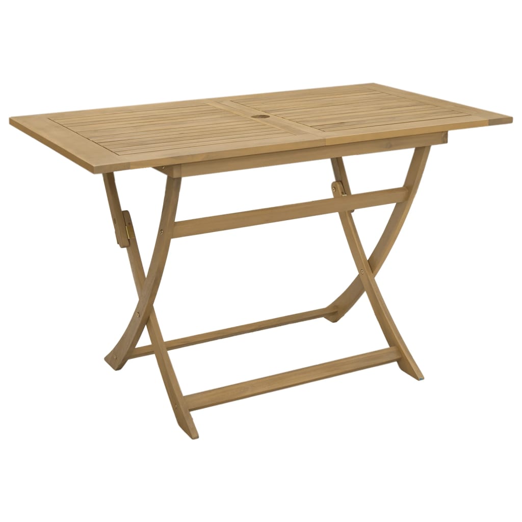 Folding Garden Table 120x70x75 cm Solid Wood Acacia
