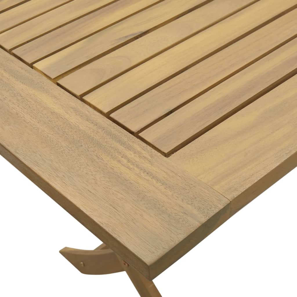 Folding Garden Table 120x70x75 cm Solid Wood Acacia