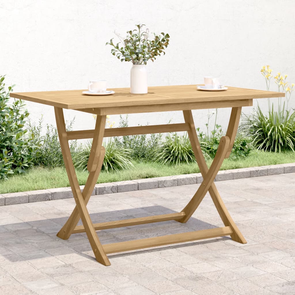 Folding Garden Table 120x70x75 cm Solid Wood Acacia