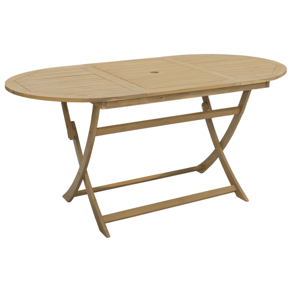 Folding Garden Table 160x85x75 cm Solid Wood Acacia