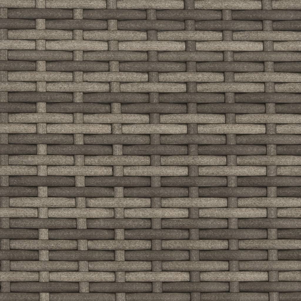 Sun Lounger with Cushions Grey?Poly Rattan