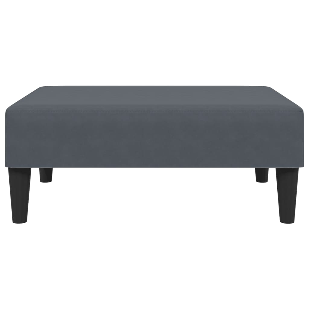 2-Seater Sofa Bed with Pillows and Footstool Dark Grey Velvet