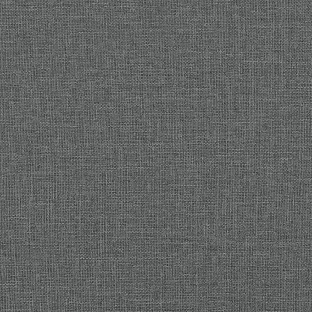 2-Seater Sofa Bed with Footstool Dark Grey Fabric