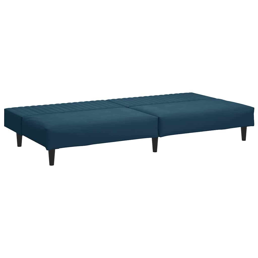 2 Piece Sofa Set Blue Velvet