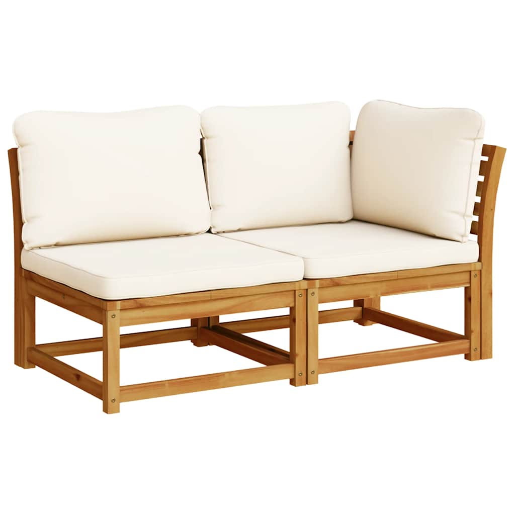 10 Piece Garden Lounge Set with Cushions Solid Wood Acacia