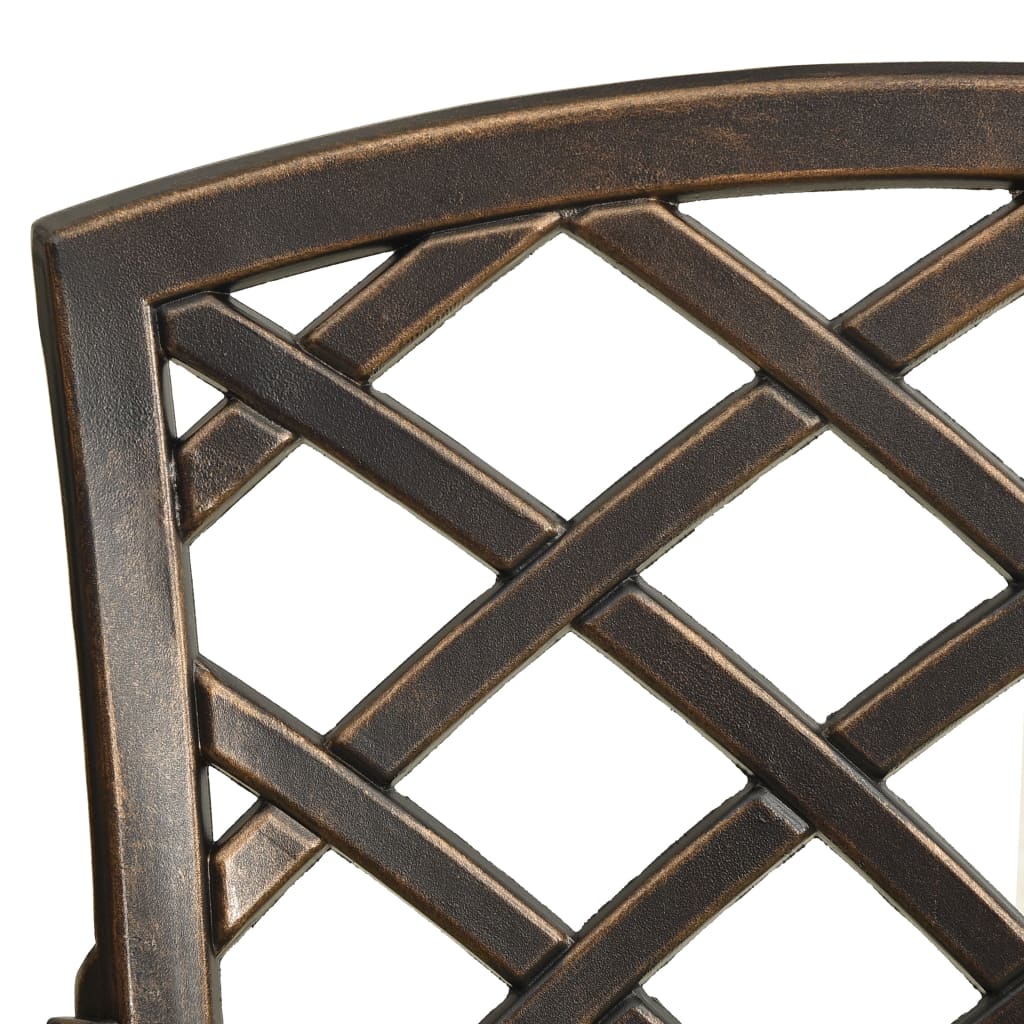3 Piece Bistro Set Bronze Cast Aluminium