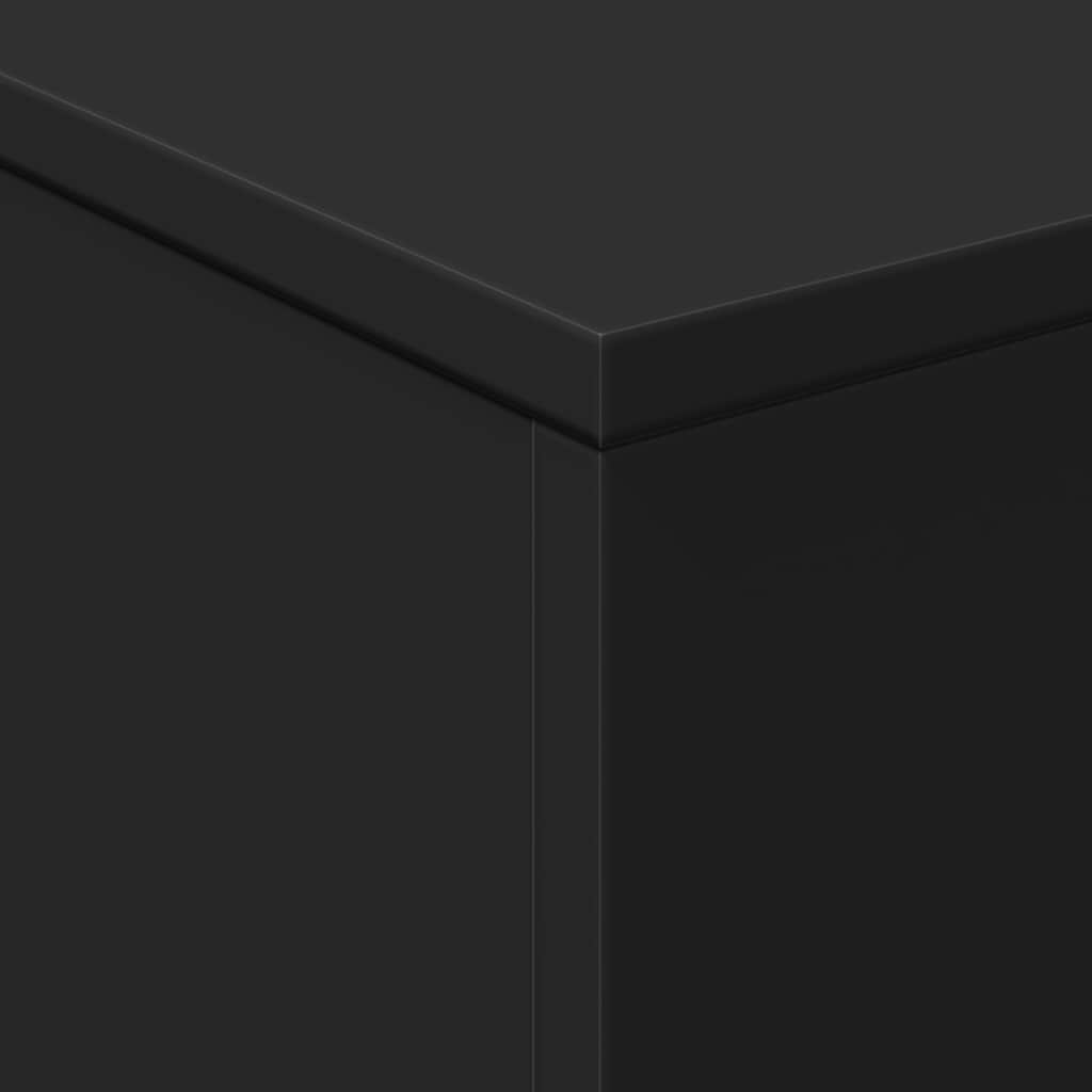 Coffee Table with LED Lights Black 50x50x40 cm