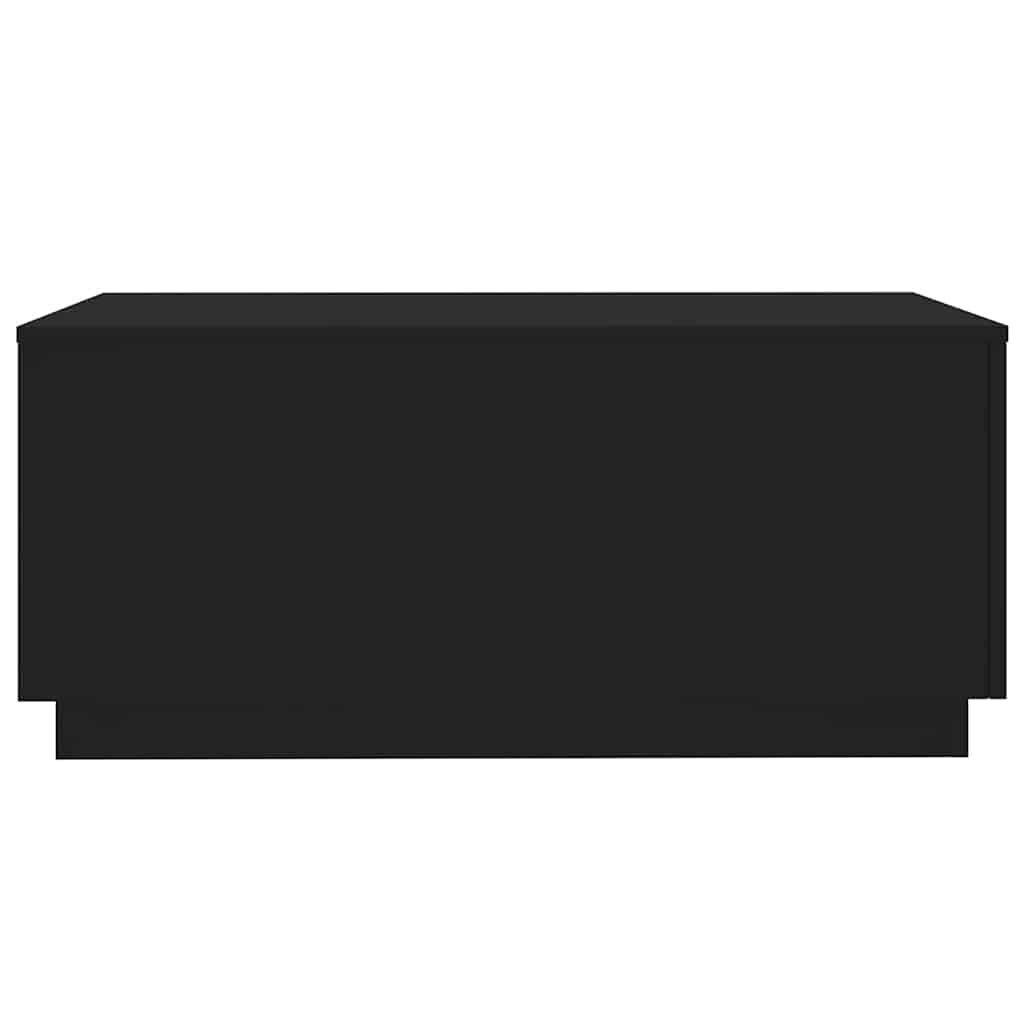 Coffee Table with LED Lights Black 90x50x40 cm