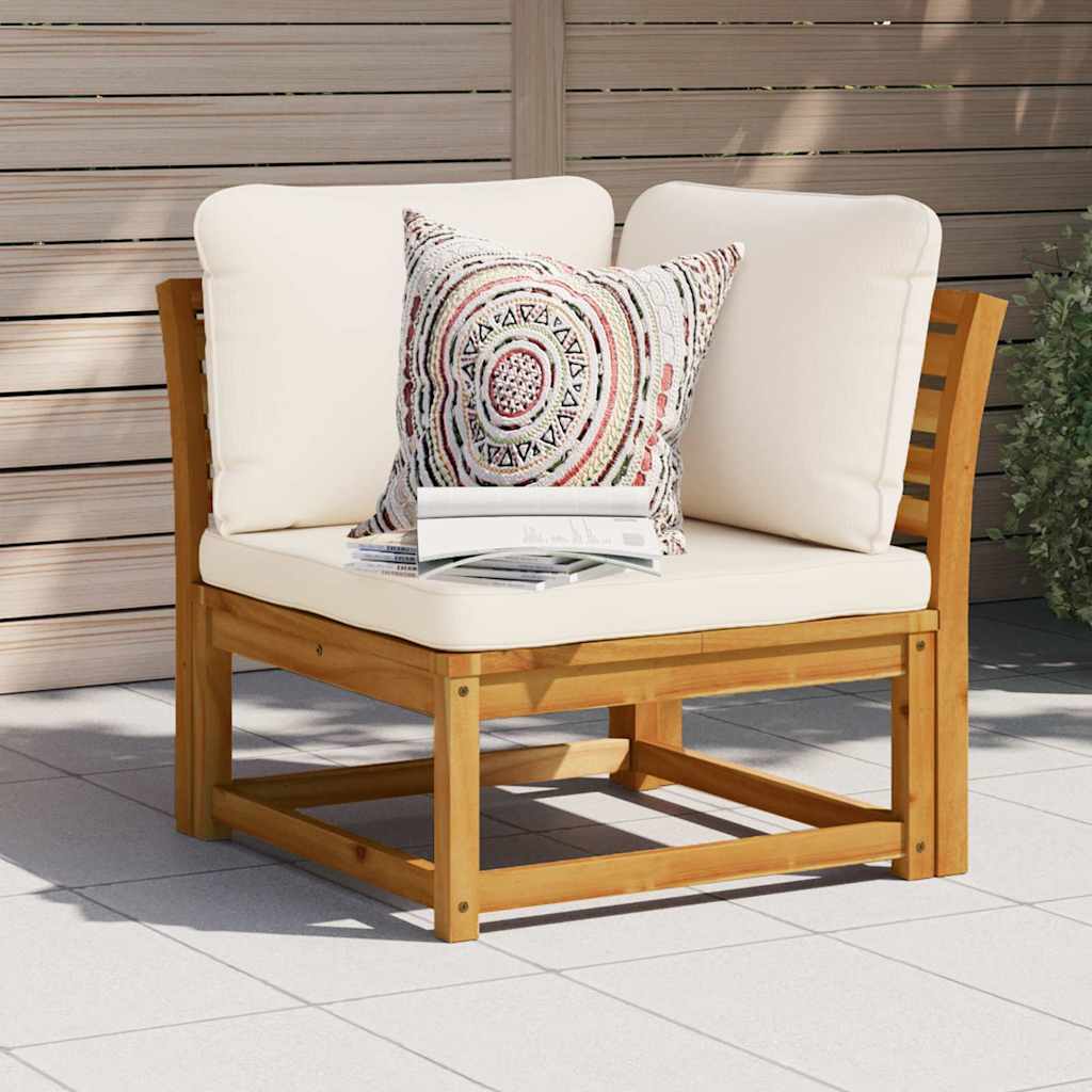 Garden Sofa Corner with Cushions 73x73x65 cm Solid Wood Acacia