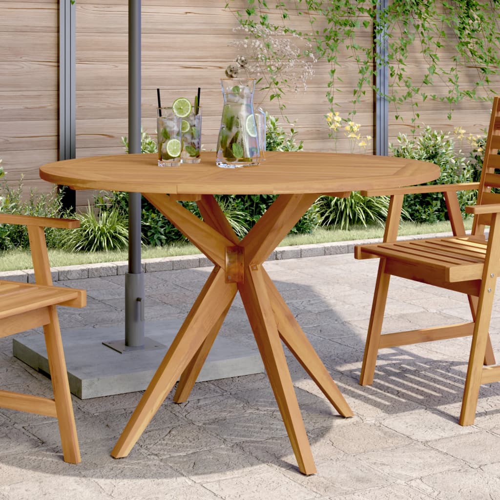 Garden Table Round Ø110x75 cm Solid Wood Acacia