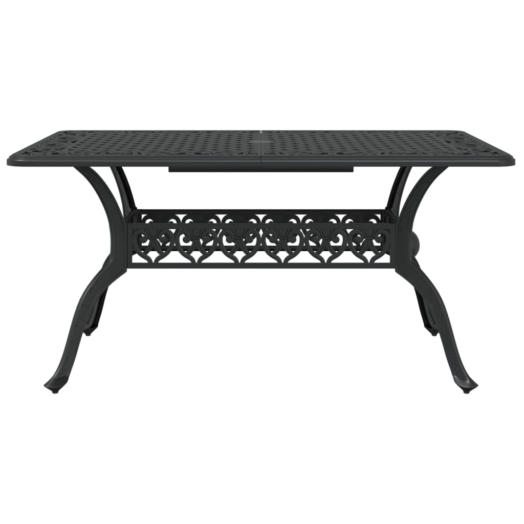 Garden Table Black 150x90x72 cm Cast Aluminium