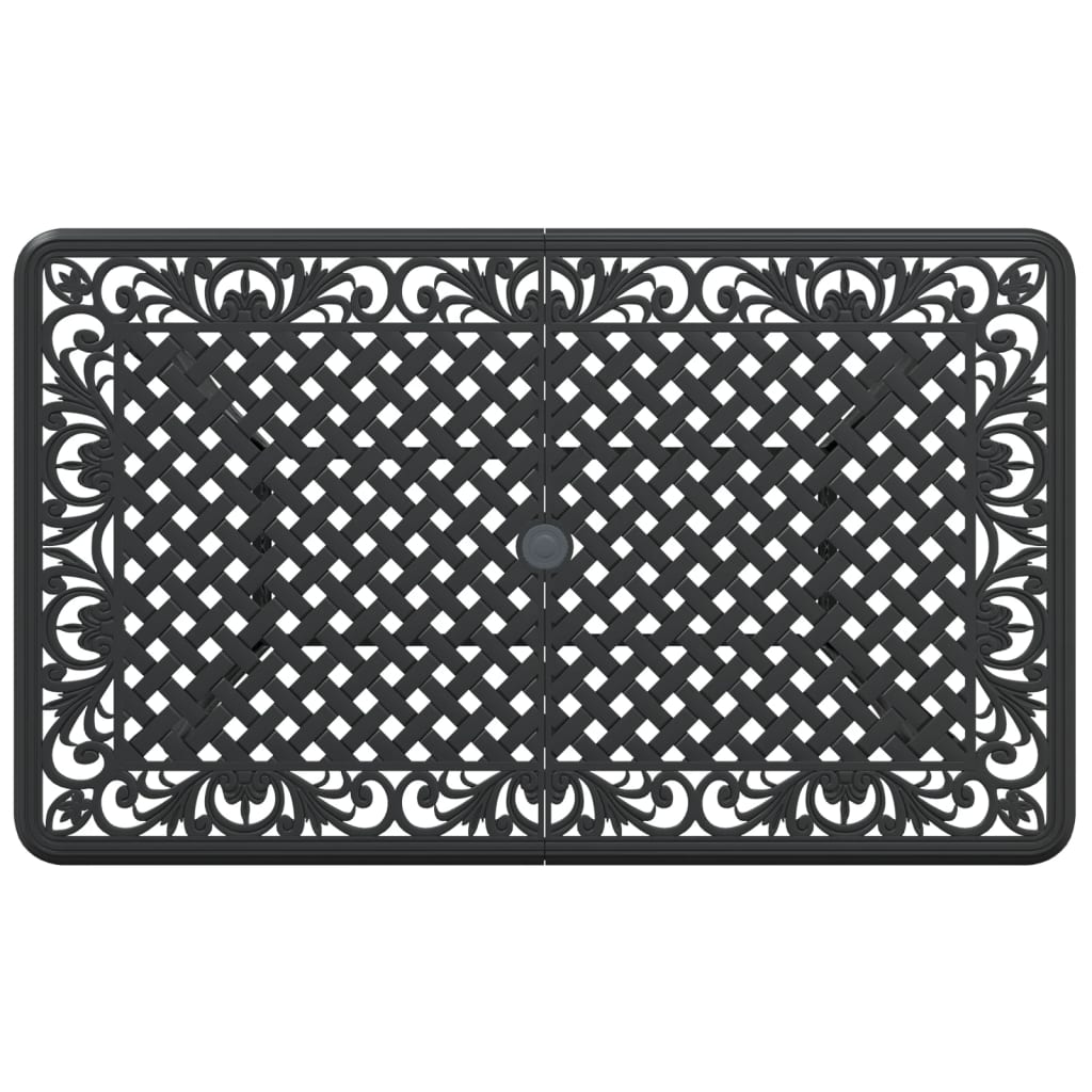 Garden Table Black 150x90x72 cm Cast Aluminium