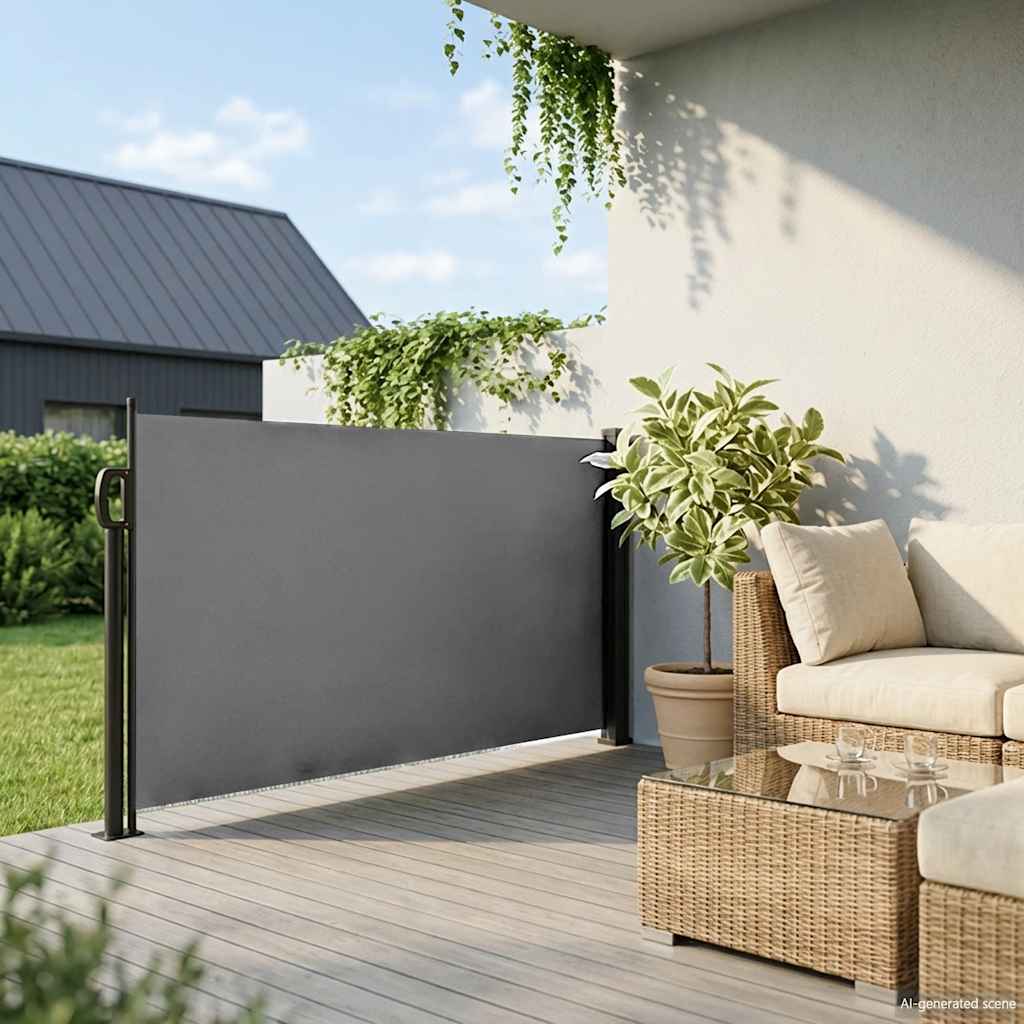 Retractable Side Awning Anthracite 117x300 cm